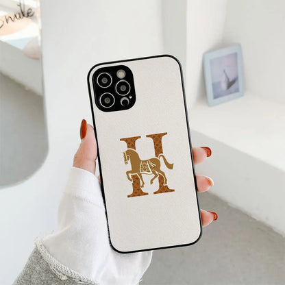 Funda de cuero Classic Horse H Cross ✨ - ¡Elegancia y protección atemporales!