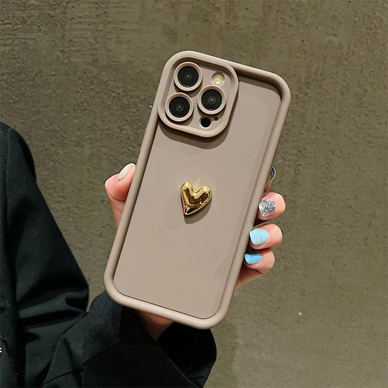 Funda de silicona Gold Heart