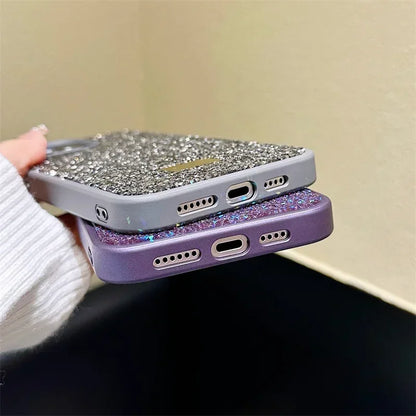 Funda de teléfono de lujo con diamantes de imitación con purpurina 💎 - ¡Glamorosa, protectora y llama la atención!