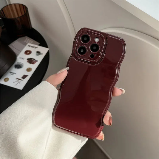 Estuche Air Cushion Wave - Protección en impresionante rojo vino 🍷✨