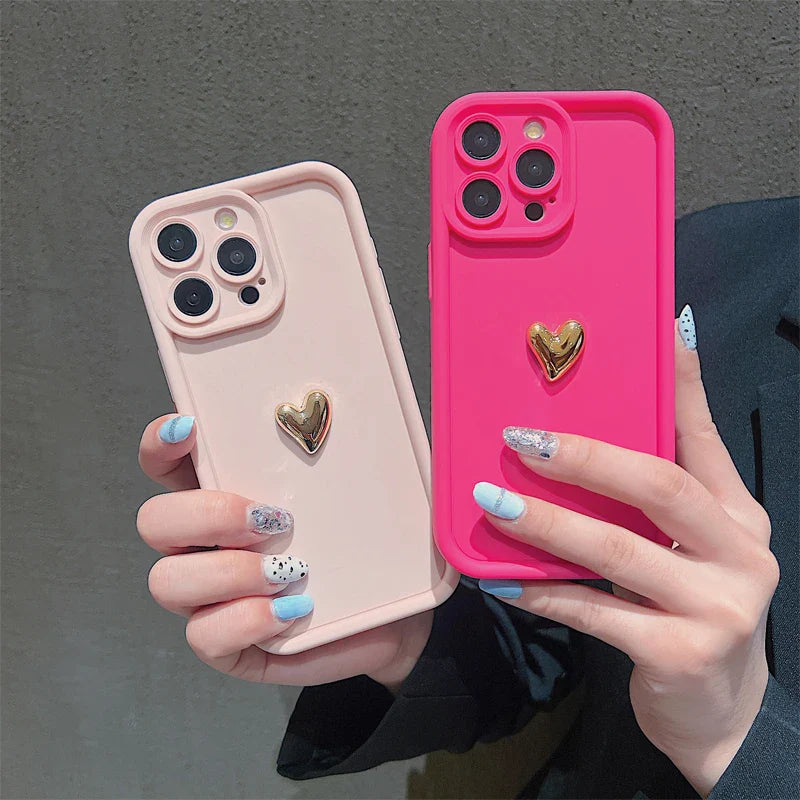 Funda de silicona Gold Heart