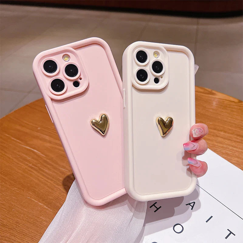 Funda de silicona Gold Heart