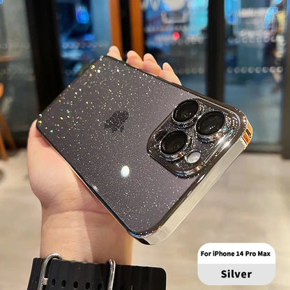 Funda de lujo para teléfono con purpurina galvanizada ✨