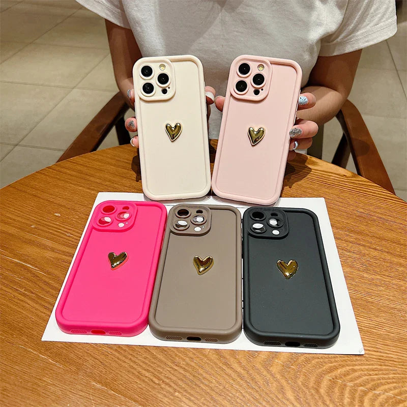 Funda de silicona Gold Heart