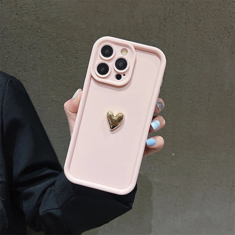 Funda de silicona Gold Heart