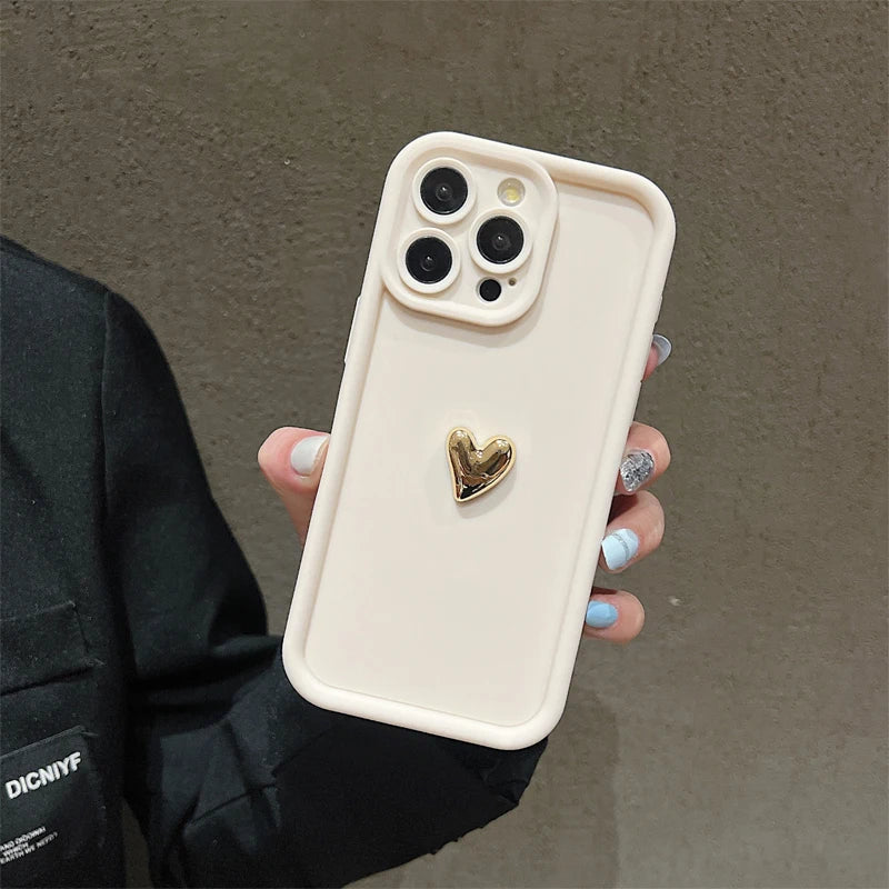 Funda de silicona Gold Heart