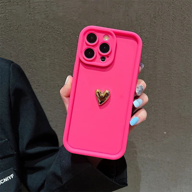 Funda de silicona Gold Heart